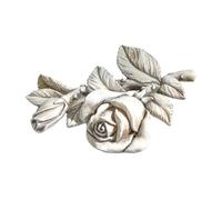 3 Pagen Décoration funéraire rose - Pierre commémorative en forme de rose - Décoration de tombe élégante et intemporelle - Matériau robuste idéal pour une utilisation en extérieur - Design de roses