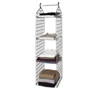 3 PAGEN® Étagère suspendue à 4 étages pour penderie à 4 niveaux - Pliable - Organiseur de placard - Étagère à suspendre pour vêtements et accessoires - Pliable - 4 niveaux