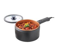 3 PAGEN Marmite Electrique avec Couvercle, 2L Antiadhésive, Hot Pot Multicuiseur, Cuisson sans Cuisinière, Marmite Electrique avec 2 Régulateurs de Température, Multifonctions et Économie d'Énergie