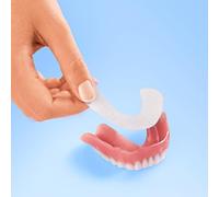 3 PAGEN Patchs pour prothèses de mâchoire inférieure en blanc - Maintien durable - Fibres de haute qualité pour plus de stabilité et de confort - Coussinets de prévention