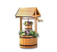 3 Pagen Pot de fleurs Fontaine désirée Sapin Fontaine souhaitée Pot de fleurs Support pour plantes 83 x 49 x 37,5 cm Fontaine décorative pour jardin, fontaine de jardin, pot de fleurs, jardinière