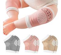 3 Paire de Genouillère Protège Genoux Bébé, avec des points en caoutchouc, Genouillere Bebe Antidérapant Protege Genoux Bebe Coton Unisexe Genouillères Bébé