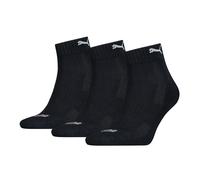 3 Paire Puma Quart Chaussettes Frottee-Sohle Gr. 35 - 46 Unisexe Amorti Courtes