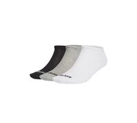 3 Paires Adidas Socquettes Ankle Unisex, Coton Mélangé, Noir-Blanc-Gris