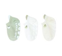 3 Paires Antidérapant Chaussettes Bébé Mince Plancher Crawling Enfants Coupe Basse Cheville Socquettes Garçons Filles Dessin Animé Mignon Coloré Chaussettes Courtes avec Poignées 1-3 Ans, Vert M