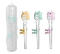 3 Paires Baguette Enfant, Baguettes D'entraînement Avec Boîte Séparée, Chinoises De Dessin Animé d'Animaux, Réutilisable Baguettes D'apprentissage pour Enfants pour Débutants Seniors Adultes