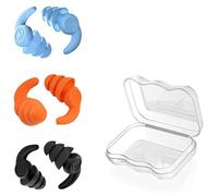 3 Paires Bouchon D'oreille,Bouchon Oreille Enfant,Bouchon Oreille Piscine,Boule Quies Silicone,Bouchons D'oreille Pour Dormir,Bouchon Oreille Nuit,Bouchons Oreilles Anti Bruit (Noir, bleu, orange)