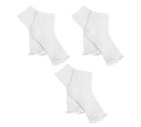 3 Paires Chaussettes de Pédicure, Taille Unique Extensible | Tissu Doux à Enfiler, Bout Ouvert Plat, Barrière Projections Chimiques, Utilisation les Mains