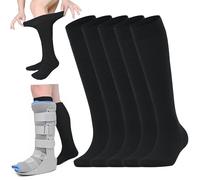 3 Paires Chaussettes Orthopédiques Brace Bottes de Marche pour la Récupération, Chaussette de Bottes de Marche,Enfile Chaussette,Protection et la Guérison Après Pied ou Cheville (Noir 5,Gr.35-42)