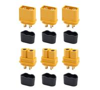 3 Paires Connecteurs XT60 XT60H Mâle Femelle, Prise XT60 Etanche Femelle et Male avec Boîtier de Gaine Anti Spark, XT60H Connecteur Battery for RC Lipo Batterie, Panneau Solaire Portable