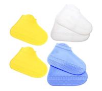 3 Paires Couvre-Chaussures Antidérapants en Silicone, Taille M | Imperméables, Tige Moyenne, Ouverture Élastique, Semelle Souple, Trou Suspendre, Paquet de Rangement