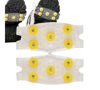 3 Paires Crampons Antidérapants pour Chaussures Et Bottes De Randonnée en Caoutchouc 11x5 Cm Glace Traction Crampons Antidérapant 10 Clous À Neige Grips pour Hiver Randonnée Pêche Marche
