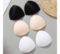 3 paires d'accessoires de soutien-gorge pour femmes, coussinets triangulaires en éponge pour maillot de bain, rehausseurs de poitrine et de buste, insertions de soutien-gorge rembourrées L,M,SUnicolor