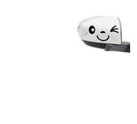 3 Paires D'Autocollants pour Le Corps À Expression Mignonne, Personnalité Créative, Autocollants De Rétroviseur À Visage Souriant Intéressant, Étanche Et Décoration De Voitures.