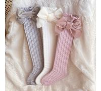 3 paires de bas résille avec nœud en velours pour filles, convient aux filles de 3 à 16 ans pour une utilisation quotidienne Taille Unique,8-12Y,2-3Y,12-16Y,3-8YUnicolore,Tout ImpriméÉtoffe