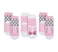 3 Paires de Chaussettes Antidérapantes Petite Chaussure Rose - 19|22