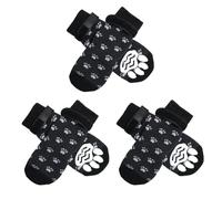 3 paires de chaussettes antidérapantes pour chien, chaussettes pour chien d'intérieur, Protection des pattes pour chiens de petite et moyenne taille AméLioration De La Prise en Main (S)
