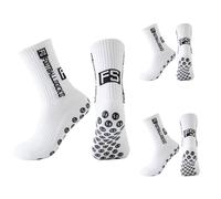 3 Paires de Chaussettes Antidérapantes pour Foot - Taille U 39-46 / UK 6-11 - 75% Coton - Chaussettes de Sport Polyvalentes pour Football, Basket, Trekking, Cyclisme, Tennis et Yoga - Respirantes et C