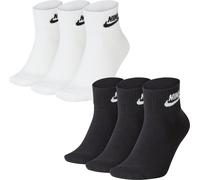 3 paires de chaussettes de baskets Nike Essential ANKLE noir / blanc SK01110, Couleur:Blanc, Chaussettes & Bas:46-50