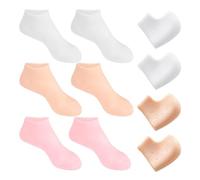 3 Paires De Chaussettes Hydratantes En Silicone, 2 Paires De Chaussettes À Talons, Chaussettes De Soins Des Pieds, Chaussettes En Gel Hydratant Pour Pieds Secs Et Craquelés