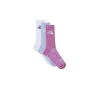3 paires de chaussettes mi mollet the north face multi sport blanc bleu violet x3
