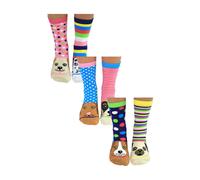 3 paires de chaussettes motif pattes de chiens pour dames
