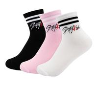 3 paires de chaussettes Stray, chaussettes tricotées en coton, chaussette de sport chaudes avec 1 autocollant 3D SKZ et 2 cartes photo SKZ, coffret cadeau d'articles de fans Stray pour Stay