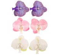 3 Paires de Clips de Chaussures Orchidées Accessoires Polyvalents en Plastique Amovibles pour Sandales Élages Femme pour Vacances et Mariages