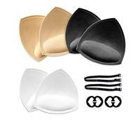 3 Paires de Coussinets de Soutien-Gorge Amovibles, Coussinets de Soutien-Gorge de Sport, Coussinets de sous-vêtements, avec Une Paire de Bretelles et 2 Boucles antidérapantes.