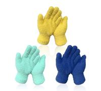 3 Paires de Gants Anti-Poussière en Microfibre pour Nettoyage et Lavage de Voiture