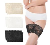 3 Paires De Jambières En Dentelle, Jambières Élastiques, Jambières Antidérapantes, Jambières En Dentelle Sexy, Jambières Douces Et Respirantes, Jambières Décoratives, Accessoires Vestimentaires