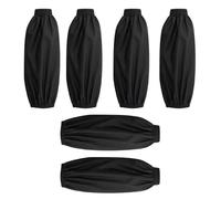 3 Paires De Manchons Imperméables, Manchons Résistants À L'Huile, Manchons De Travail, Manchons En Cuir Pu, Adaptés Aux Travaux Ménagers, Aux Restaurants, Au Jardinage, Etc. (Noir)