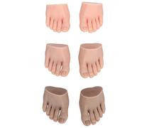 3 Paires De Modèles De Pied En Silicone, Mannequin De Pied Design Demi-pied Respectueux de la Peau, Facile à Nettoyer, Affichage Polyvalent De Formation En Nail Art, Modèle De Faux Pied Pour Salon De