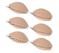 3 Paires de Paupières Remplacées, Remplacement de Paupières Double Couche en Silicone avec Cils Amovibles, Kit de Pratique D'extension de Cils pour la Formation de Greffe