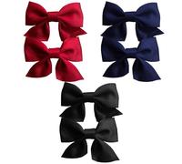 3 Paires De Pinces À Cheveux Avec Nœud Pour Enfants, Accessoires Pour Cheveux Mignons Pour Filles, Pinces À Cheveux Tendance, Pinces Latérales Antidérapantes, Couvre-Chef Avec Nœud Pour Enfants