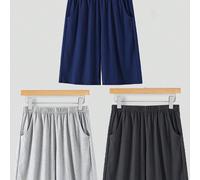 3 paires de shorts d'été homme neufs de couleur unie noirs/gris/bleus, fins, décontractés et confortables L,M,XL,XXLUnicoloreTissu tricoté