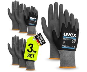 3 Paires de Uvex Phynomic XG 60070 Gants de Travail - Gants de Montage EN388