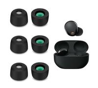 3 Paires d'écouteurs in-Ears de Remplacement Compatible avec Sony WF-1000XM5, Ecouteurs in-Ears Rembourrés (M, Noir)