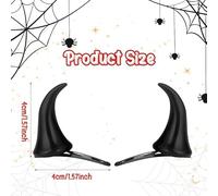 3 Paires D'Épingles À Cheveux Devil Horn, Coiffe De Jeu De Rôle, Clip De Fixation Durable, Pas Facile À Tomber, Adapté Au Cosplay De Fête, À La Prise De Vue À Thème.