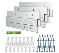 3 Paires en Alliage de Aluminium 30 Cm Maximale de 36 Kg Fixation Miroir Mural s’Emboîtant Mutuellement Z Forme Fixation Murale Objets Lourds Suspendre Miroirs Panneaux Étagères et des Cadres Photos