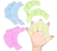 3 Paires Gants de Natation Gants Palmés de Natation Palmes de Main, Gants Natation Palmée en Silicone, Taille S Gants Aquatiques en Palmes pour Enfants Surf, Plonger, Entraînement de Natation