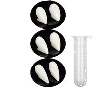 3 paires Kit de Dent de Vampire,Crocs Personnalisés Dents de Vampire Faux Dentiers avec 1 Tube Adhésif de Granules de Dents pour Accessoires de Fête de Cosplay Crocs de Fête d'Halloween13/15/17 mm