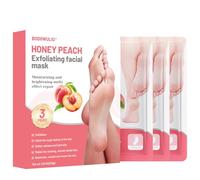 3 PAIRES Masque Pieds Nourrissant pour Soin des Pieds, Masque Exfoliant Pied pour Femmes Hommes, Masque Peeling Exfoliant pour les Pieds pour Pieds Rugueux Secs - Pêche