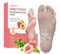 3 PAIRES Masque Pieds Nourrissant pour Soin des Pieds, Masque Exfoliant Pied pour Femmes Hommes, Masque Peeling Exfoliant pour les Pieds pour Pieds Rugueux Secs - Pêche