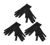 3 Paires Moufles D’inspection Bijoux Élastiques Noirs en Spandex, Taille | Prévention des Traces, Grosse Dextérité, pour Vitrines, Montres et Argenté, Service Hôtelier Professionnel