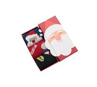 3 Paires Noël Chaussette pour Garçon Fille, Treer Chaude Hiver Rouge Mignon Motif de Santa Xmas Chaussettes Respirant Hiver Chaude Chaussette (S,père Noël)