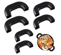 3 Paires Poignée de Casserole en Silicone,Support de Poignée Chaude Résistantes à la Chaleur,Protéger les Doigts,Manchon Poignee Casserole Antidérapant pour Poêles,Marmites,Cocottes,Plaques de Cuisson