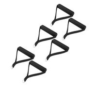 3 Paires Poignées de Traction Robustes, Grip Mousse Noir | Sangle Nylon Solide, Anneaux d Surdimensionnés, Poignée ABS Antidérapante, Usage Gym et Chambre D’hôtel