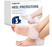 3 Paires Protège Talon Silicone Respirant, coussinets de talon pour femmes et hommes, Manches de Talon en Silicone, diminue les frottements, matériau respirant, améliore le confort de marche