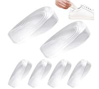 3 Paires Talonnette Gel Silicone, 2 cm Talonettes Rehaussantes Femmes Hommes, Talonnette Silicone, Transparent Semelle Rehaussante, Hauteur Augmentation Semelles de Talon, Talonnettes en Gel